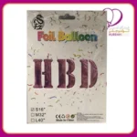 بادکنک فویلی HBD صورتی
